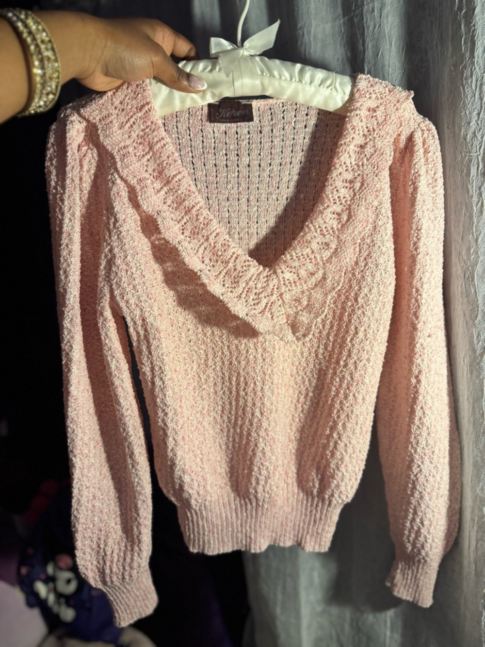 Keren USA Pink Vintage blouse/sweater